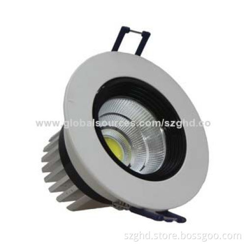 COB Downlight, 5W, Over 380lm, Aluminum + Glass, 100-240V AC Voltage